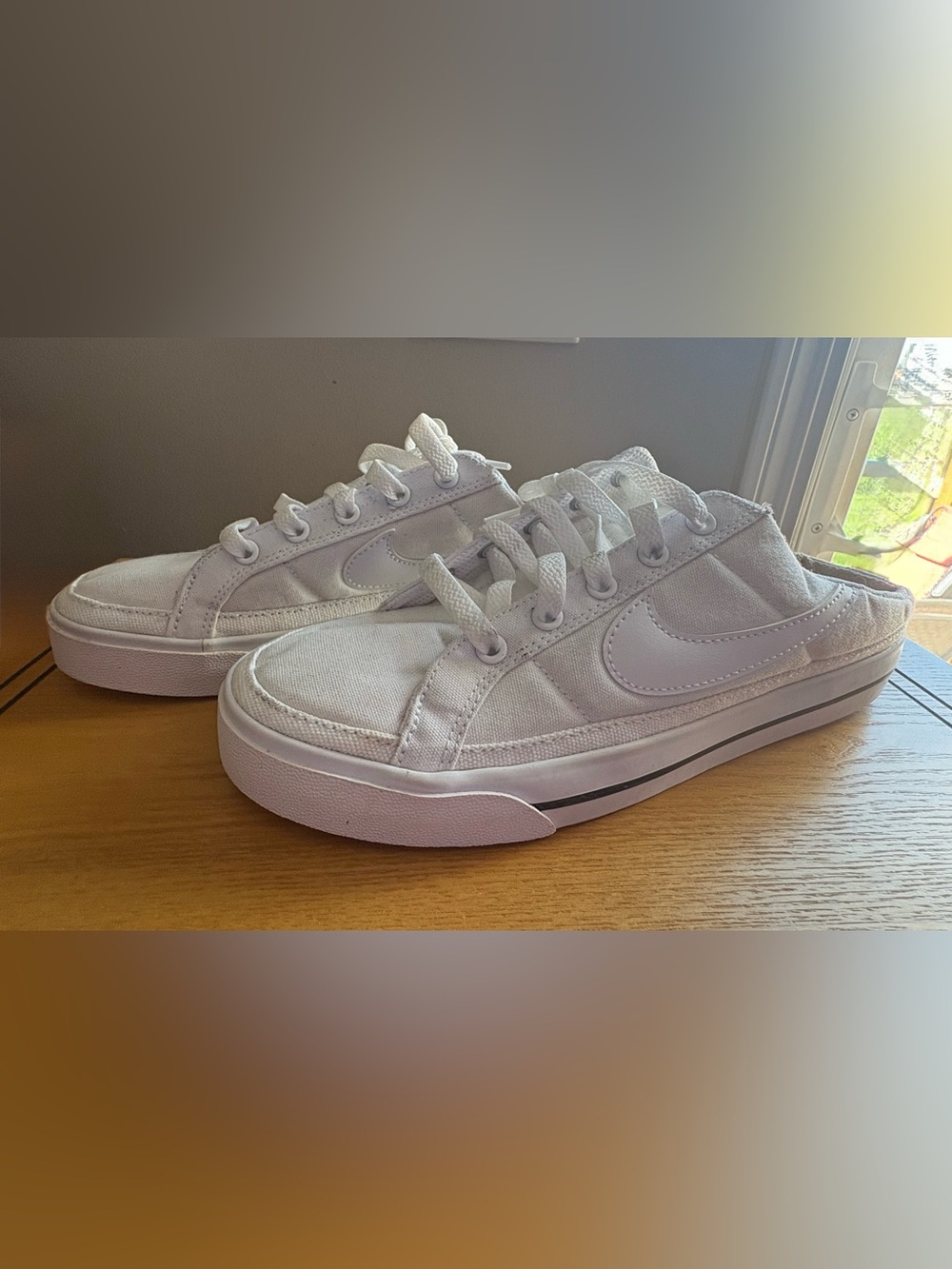 Nike Court Legacy Mule White Slip-On Canvas Sneaker